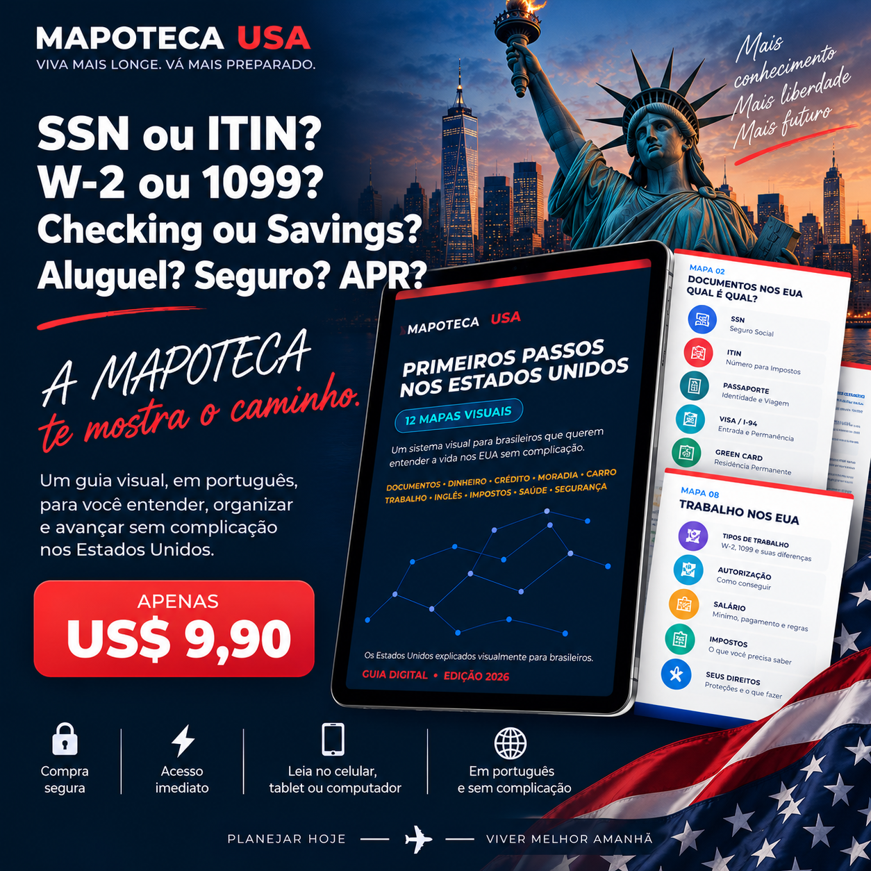 SSN ou ITIN? W-2 ou 1099? A MAPOTECA te mostra o caminho